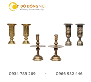 Chân đèn, chân nến đúc đồng giá rẻ