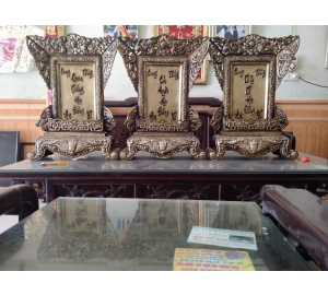 Bài vị thờ cúng bằng đồng hun màu giả cổ đẹp trang nghiêm