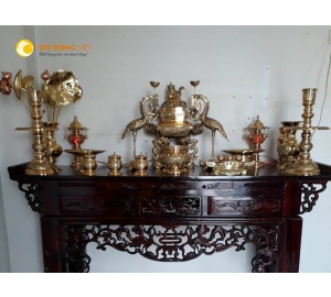  Bộ lư đồng Vĩnh Tiến 48cm đẹp tinh xảo từng chi tiết