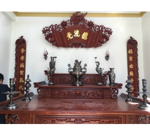 Đỉnh đồng, đỉnh thờ cúng khảm ngũ sắc cao 70cm