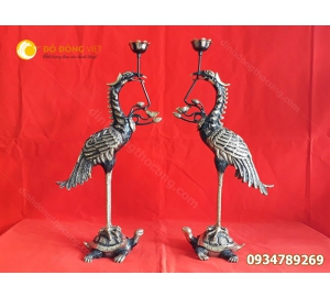 Đôi hạc đồng thờ cúng Dapha cao 60cm, hạc đồng giá rẻ