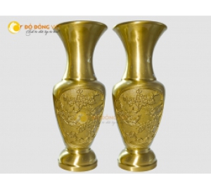 Đôi lọ hoa đồng thờ cúng 35 cm