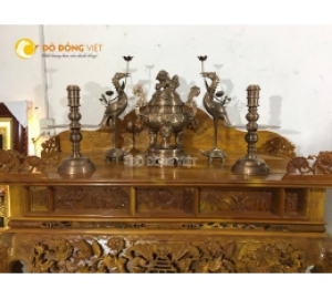 Giá bán đỉnh đồng hoa sòi tai mây đúc thủ công