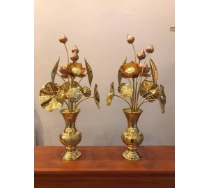 Hoa sen thờ cúng, địa chỉ bán lọ hoa sen thờ cúng bằng đồng
