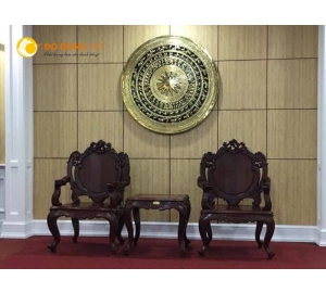 Mặt trống đồng gò thủ công trang trí nội thất KT 90cm