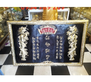 Mẫu tranh cửu huyền thất tổ đồng vàng nền đen cho ban thờ gia tiên