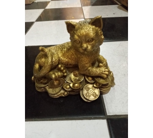Tượng mèo phong thủy bằng đồng, giá bán tượng mèo, linh vật phong thủy