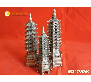 Tháp văn xương bằng đồng phong thuỷ 15cm 20cm