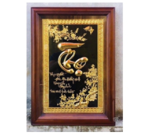 Tranh Chữ Thọ Thư Pháp Bằng Đồng - Quà Mừng Thọ Ý Nghĩa
