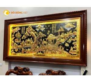 Tranh Đồng Quê Bằng Đồng Đèn LED