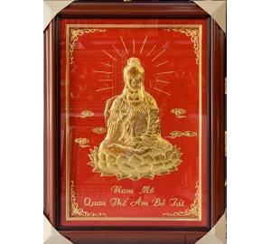 Tranh đồng Quán thế âm Bồ Tát, giá bán tranh đồng mỹ nghệ