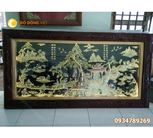 Tranh treo  đồng quê bằng đồng