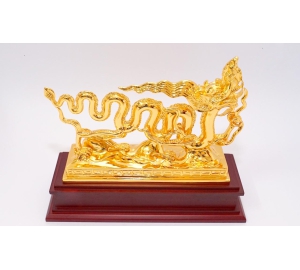 Đầu rồng thời Lý mạ vàng 24k