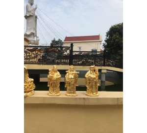 Tượng Tam đa Phúc Lộc Thọ mạ vàng đẹp tinh xảo