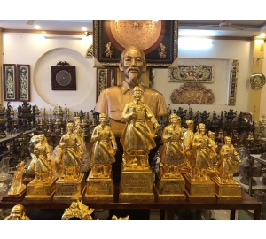 Đúc tượng Trần Quốc Tuấn mạ vàng đẹp tinh xảo, báo giá đúc tượng đồng mạ vàng