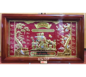 Giá bán tranh mừng thọ cụ bà bằng đồng dứt KT 70x100
