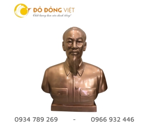 Đúc tượng đồng Bác Hồ bán thân bằng đồng đỏ tại Đồ đồng Việt
