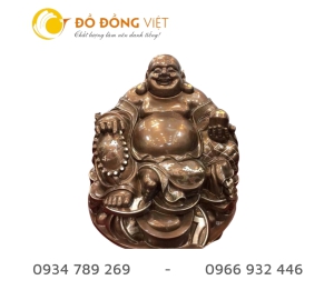 Tượng li lac bằng đồng khảm ngũ sắc