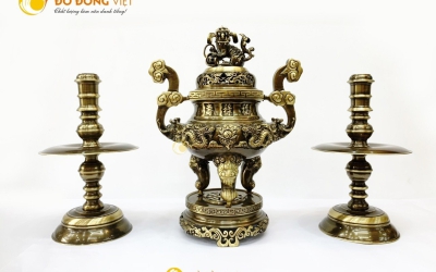 Bộ Tam Sự Bằng Đồng Cao 65cm 