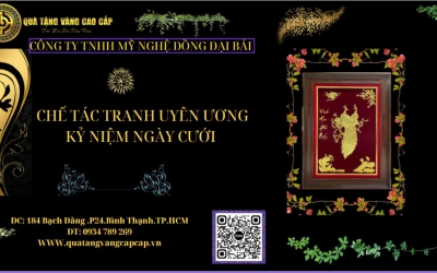 TRANH MỪNG CƯỚI BẰNG ĐỒNG - KỶ NIỆM NGÀY CƯỚI