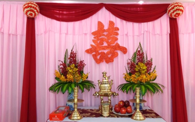 Bật mí cách bài trí bàn thờ gia tiên ngày cưới