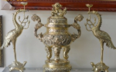 Bộ tam sự thờ cúng bằng đồng, giá bán bộ tam sự thờ cúng