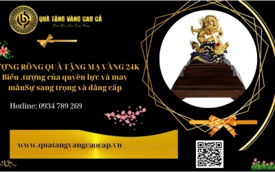 TƯỢNG RỒNG QUÀ TẶNG MẠ VÀNG 24K