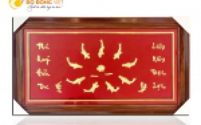 Cách treo tranh Cửu ngư hoa sen chuẩn phong thủy