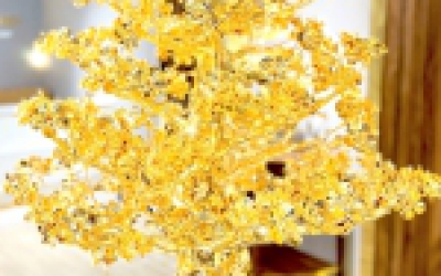 Cây mai đồng mạ vàng cao 100cm - Đồ đồng Việt