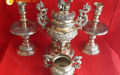 Lư đồng vĩnh tiến và cách bài trí ban thờ gia tiên 