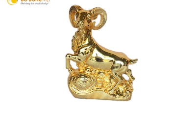 Nơi đúc tượng dê bằng đồng mạ vàng 24k  cao cấp tại TP HCM