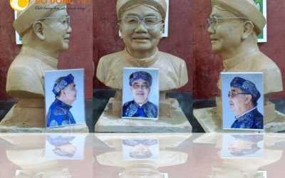 Quy trình đúc tượng chân dung bằng đồng tại Đồ đồng Việt