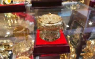Trống đồng quà tặng mạ vàng 24k - Quà tặng đối tác ý nghĩa và sang trọng