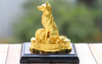 Tượng chó mạ vàng 24k - Video ý nghĩa tượng cho mạ vàng 24k trong phong thủy