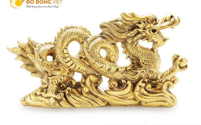Tượng con rồng bằng đồng phong thủy, giá bán tượng linh vật phong thủy