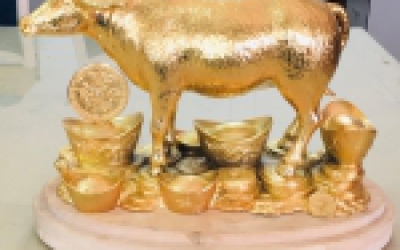 Ý Nghĩa Tượng Trâu Bằng Đồng  Phong Thủy Dài 36 Cm 