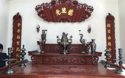 Bộ Đỉnh Đồng Khảm Vàng Cao Cấp  60cm 